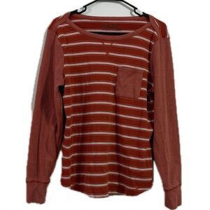 Eddie‎ Bauer Red and White Long Sleeve Tee